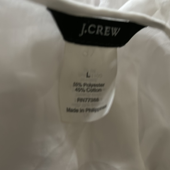 J Crew White Cotton Blend Tie Cover Up Burnout Floral Design Size Large - Picture 5 of 6